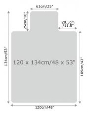 Коврик напольный FLOORTEX FC1213419LR с выступом для паркета/ламината Поликарбонат 120.134см